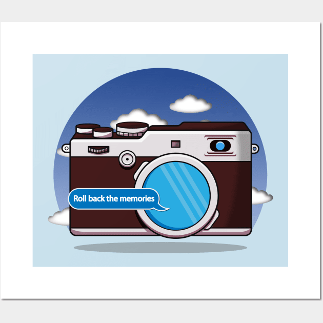 Roll back the memories classic camera design Wall Art by It'sMyTime